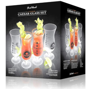 Final Touch Caesar Hurricane Cocktail Glasses - Set of 4