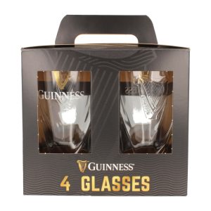 Guinness Embossed Pint Glasses - 4 pack Image