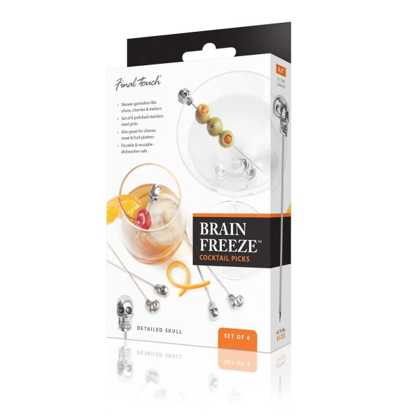 Final Touch Brainfreeze Skull Cocktail Picks - 6 pack 1 130013A1XL