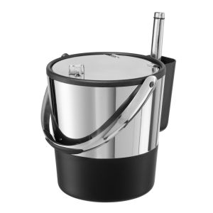 Oggi Ice Bucket Black and Stainless Steel Image