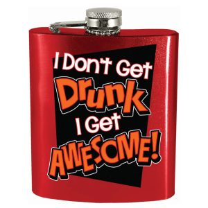 Spoontiques Drunk Awesome Flask Image