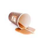 Two Hot Peppers Fake Spilled Coffee Cup Image