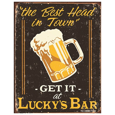 Best Head in Town Tin Sign