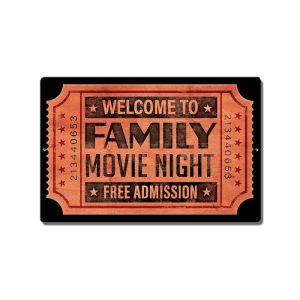 Movie Ticket Aluminum Sign - Image 1