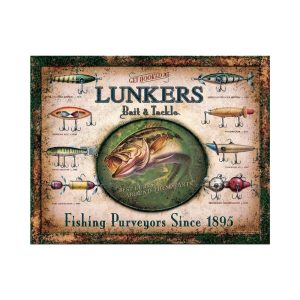 Lunker's Lures Tin Sign - Image 1