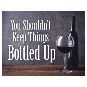 Bottled Up Tin Sign - Image 1