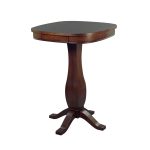 Signature Pub Table with Chess Inlay in Nutmeg finish