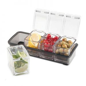 Final Touch 5 Piece Garnish Bar Caddy - Image 3