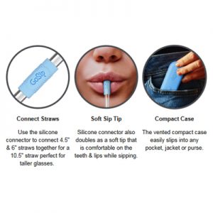 Final Touch GoSip Glass Multi-use Straws - Image 4
