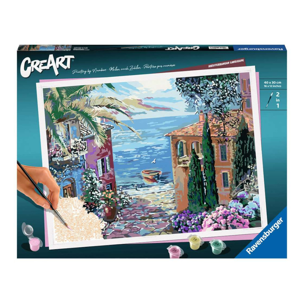 Ravensburger CreArt Enjoy The Moment Paint by Numbers Kit for Adults -  Painting Arts and Crafts for Ages 12 and Up