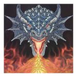 Craft Buddy Dragon Fire Head Crystal Art Card Kit