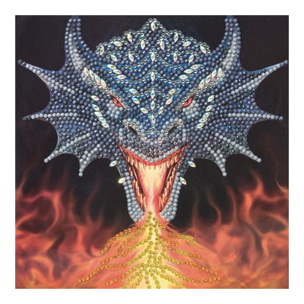 Craft Buddy Dragon Fire Head Crystal Art Card Kit
