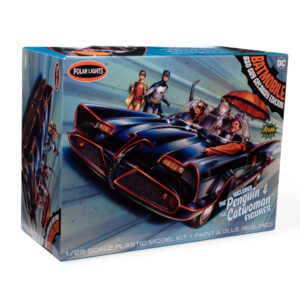 Polar Lights 1966 Batmobile w/Catwoman & Penguin Figures 1:25 Scale Model Kit