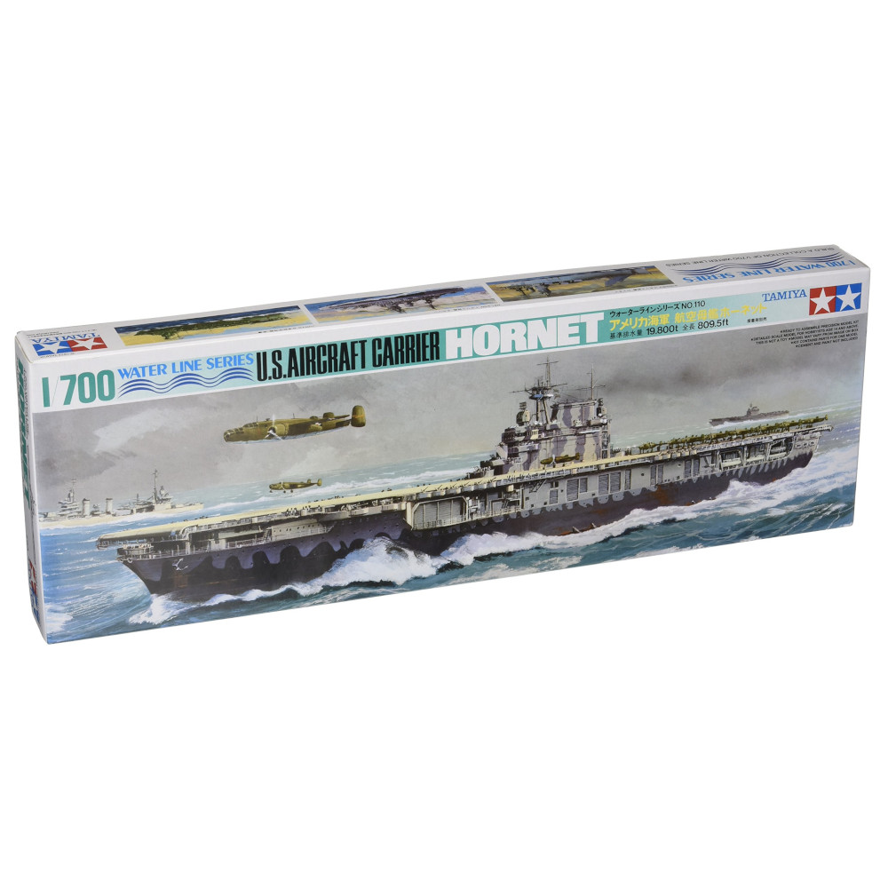 Tamiya US Hornet Aircraft Carrier 1:700 Scale Model Kit (77510)