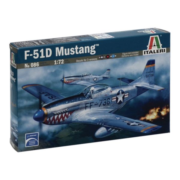 Italeri P-51D Mustang 1:72 Scale Model Kit (0086)