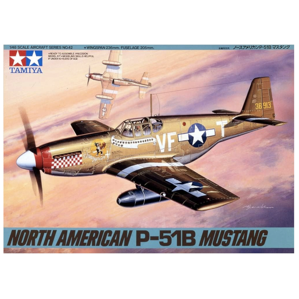 Tamiya P-51B Mustang 1:48 Scale Model Kit (61042)