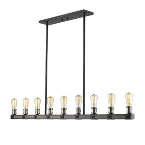 Kirkland Billiard Lamp/Island Light Ashen Barn board with Glass Bulbs - Image 1