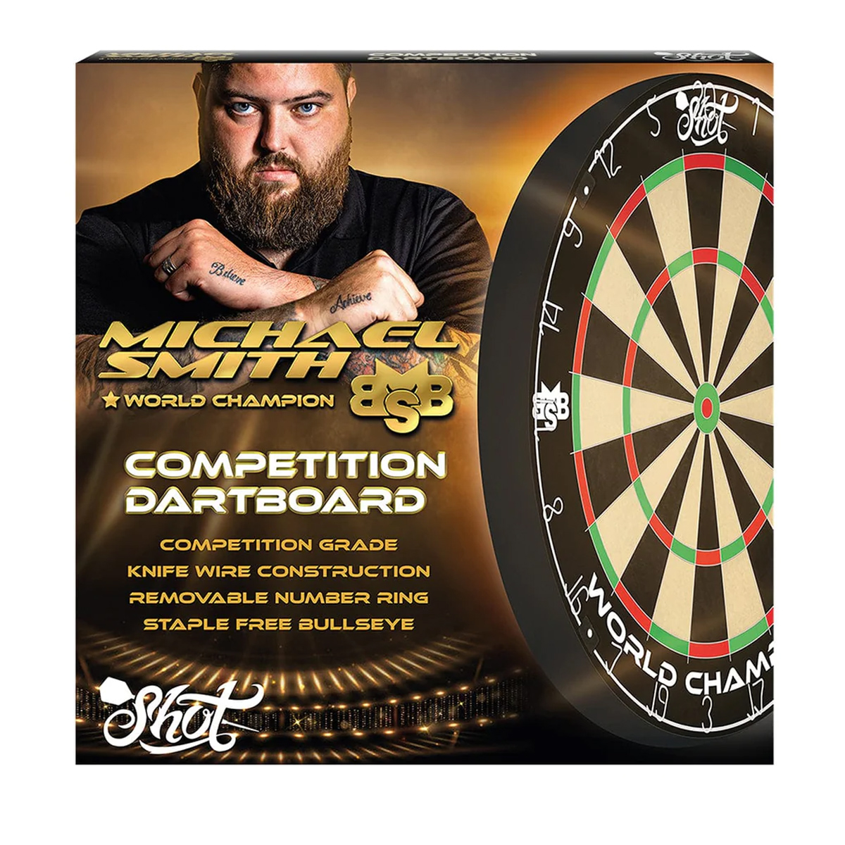 Shot Michael Smith Competition Dartboard