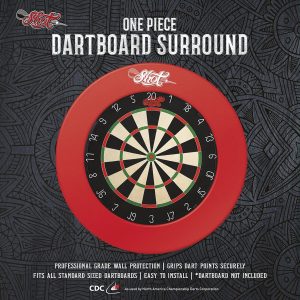 Shot One Piece Red Dartboard Surround