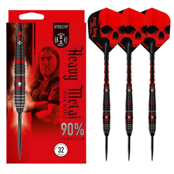 Harrows Ryan Searle Heavy Metal 90% Tungsten Darts Set