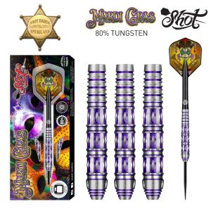 Shot Americana Mardi Gras Steel Tip Dart Set