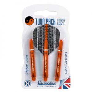 Harrows Twin Pack - Black/ Orange - Image 1