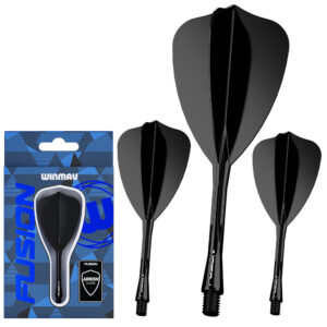 Winmau Fusion Arrow Integrated Flight & Shaft System - Black (2 Lengths)