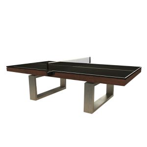 Bridge Table Tennis Table with Stainless Steel Legs in Birch or Walnut