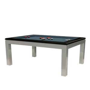 La Condo Evolution Bumper Pool Table with Stainless Steel Legs