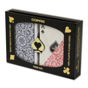 Copag Jumbo 4 Colour Index Playing Cards - Double Deck Blue/Red