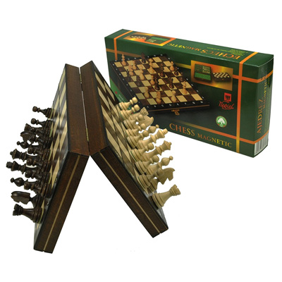 Wegiel Folding Magnetic Chess Set - Brown