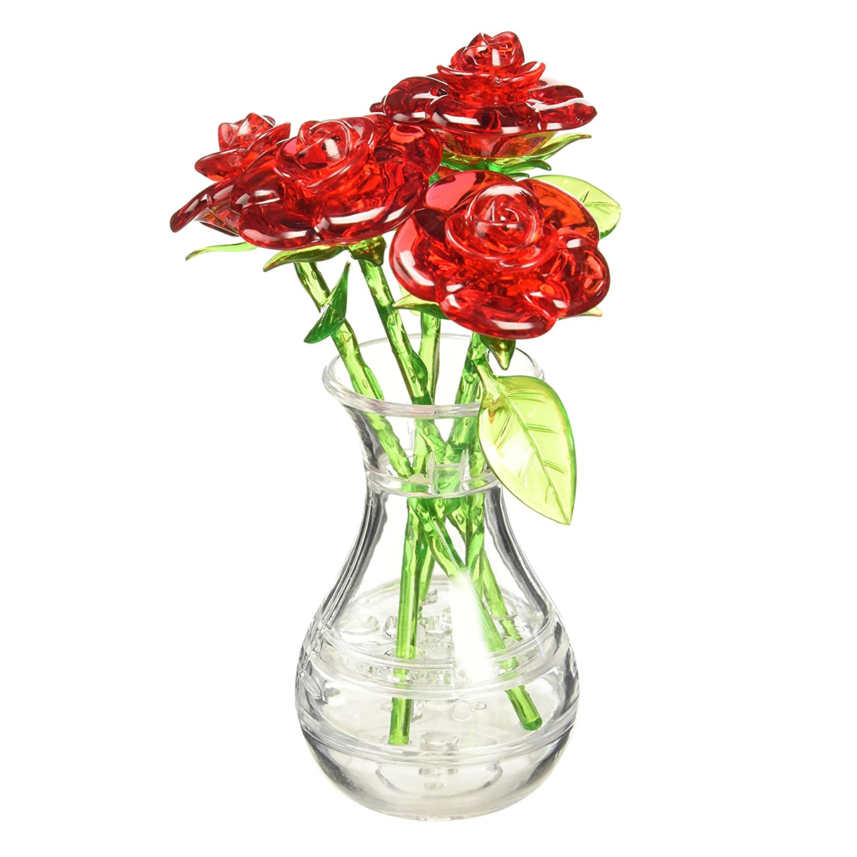 BePuzzled Original 3D Crystal Puzzle Roses in Vase Standard - Level 2
