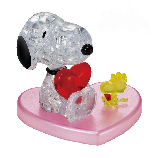 BePuzzled Original 3D Crystal Puzzle Snoopy Heart Standard - Level 1