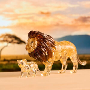 BePuzzled Lion & Baby Deluxe 3D Crystal Puzzle - Image 3