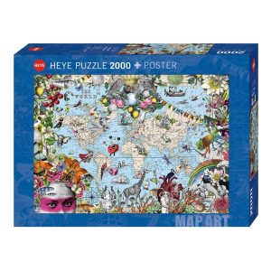 Heye Map Art: Qwirky World Puzzle Box Image