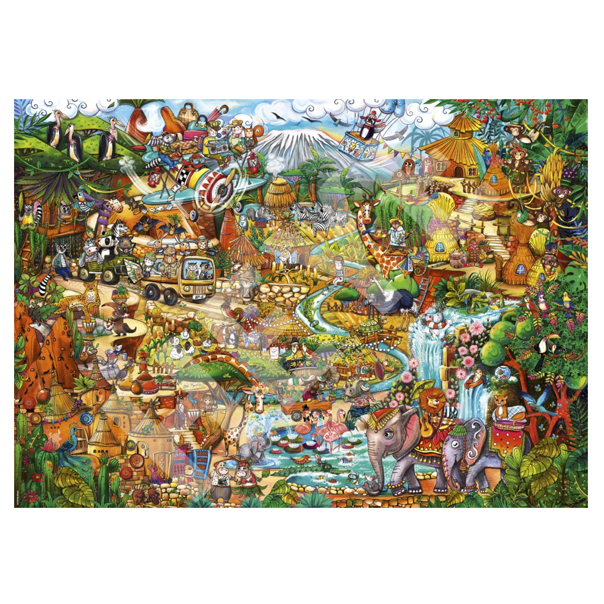 Puzzle 2000 pièces HEYE - Rita Berman - Exotic Safari - Animaux