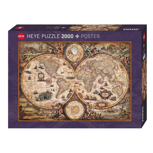 Heye Map Art: Vintage World Puzzle Box Image