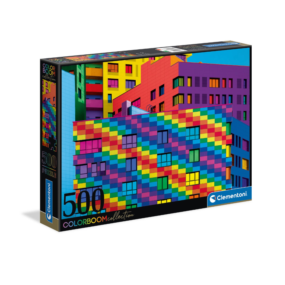 Clementoni 35529 Jigsaw Colorboom Collection-Curly Tails 500 Pieces-Poster Included, Puzzle for Adults 14-99 Years, Men/Women, Gradient, Made in Italy, Multicolor