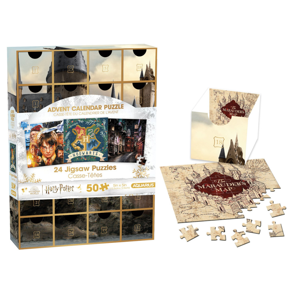 Aquarius Harry Potter Advent Calendar with 24 50-piece puzzles (Adv001)