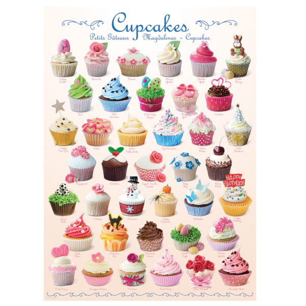 EuroGraphics Delicious Food Puzzles: Cupcakes 1000 Piece Puzzle (6000-0409)