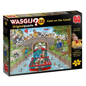 Jumbo, Wasgij, Retro Original 33 - Calm On The Canal, Unique Collectable  Jigsaw Puzzles for Adults, 1,000 Piece
