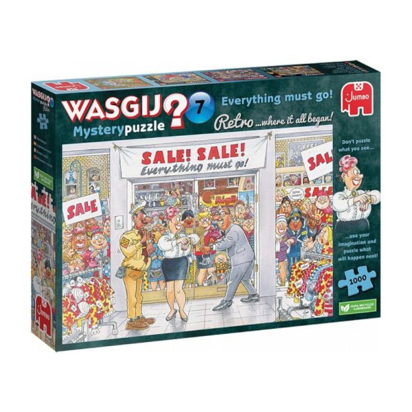 WASGIJ Mystery Retro #7: Everything Must Go! Puzzle Box Image