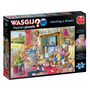 Jumbo Wasgij Mystery Puzzle #5, Sunday Lunch Out, Complete