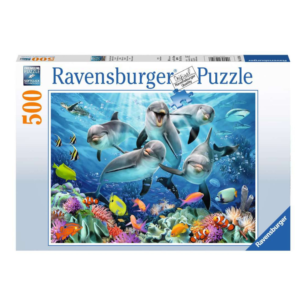 Ravensburger Dolphins in the Coral Reef 500 Piece Puzzle (14710)