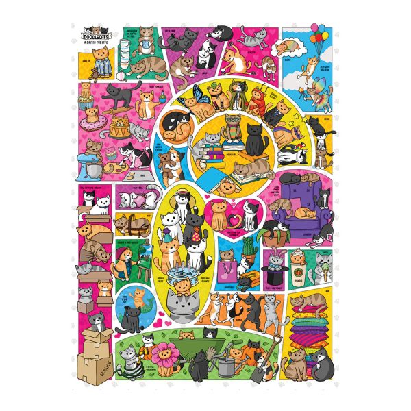 Cobble Hill Doodlecats Puzzle Image
