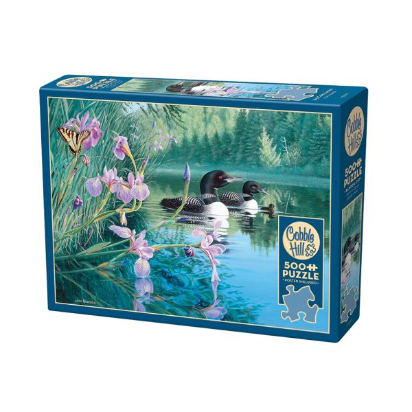 Cobble Hill Iris Cove Loons Puzzle Box Image