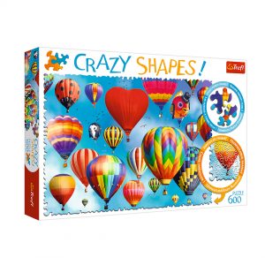 Trefl Crazy Shapes Colourful Balloons - 600 Piece Jigsaw Puzzle - Image 1