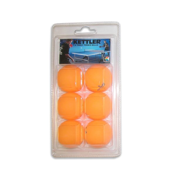 Kettler 1-Star Orange Table Tennis Balls (6 pack)