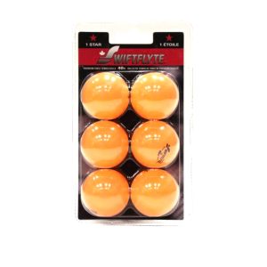 1 Star Orange SwiftFlyte Table Tennis Balls (6 pack)