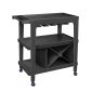 Emory Bar Cart in Graphite finish